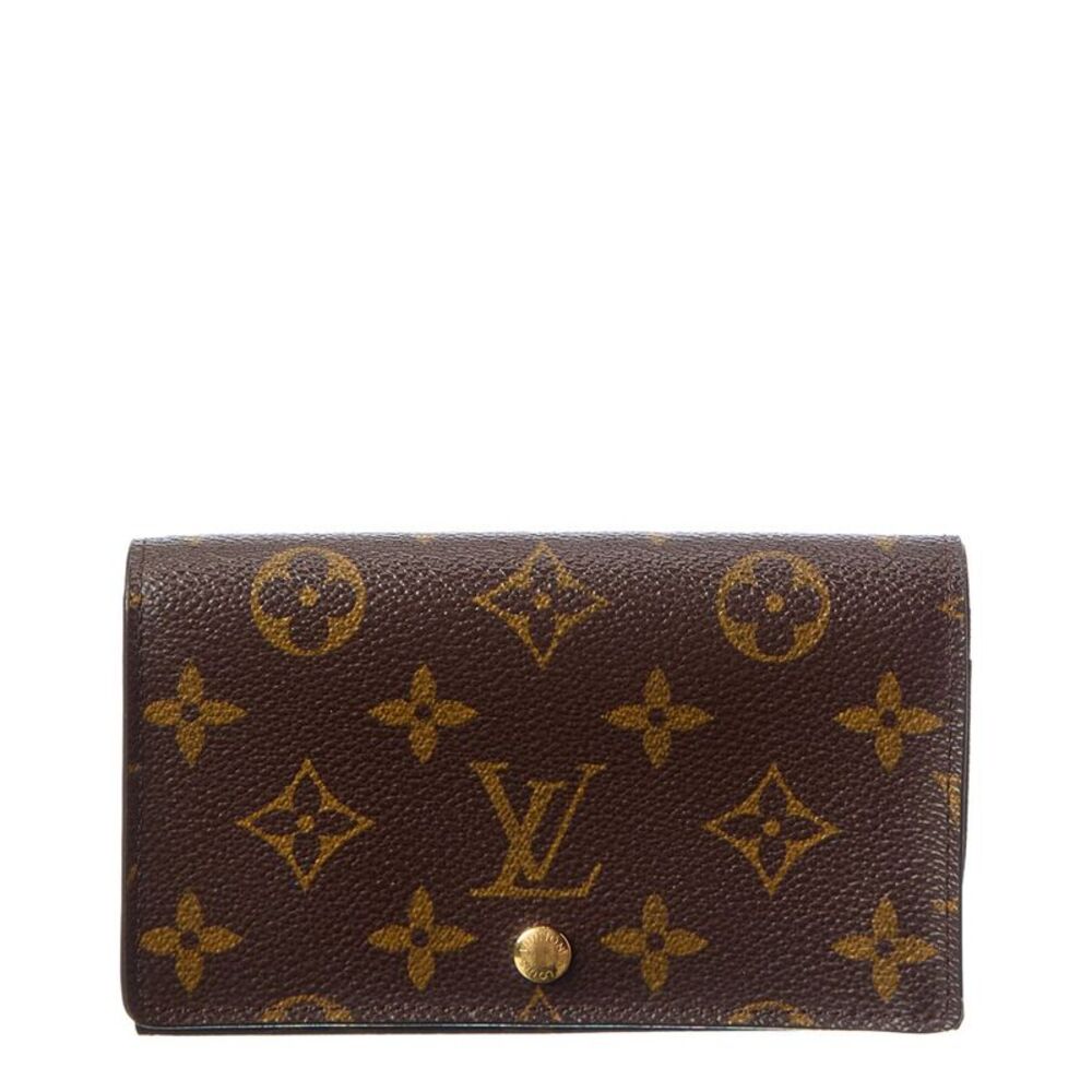 Louis Vuitton Brown Monogram Canvas Porte Monnaie Billets Trésor Nm (Authentic